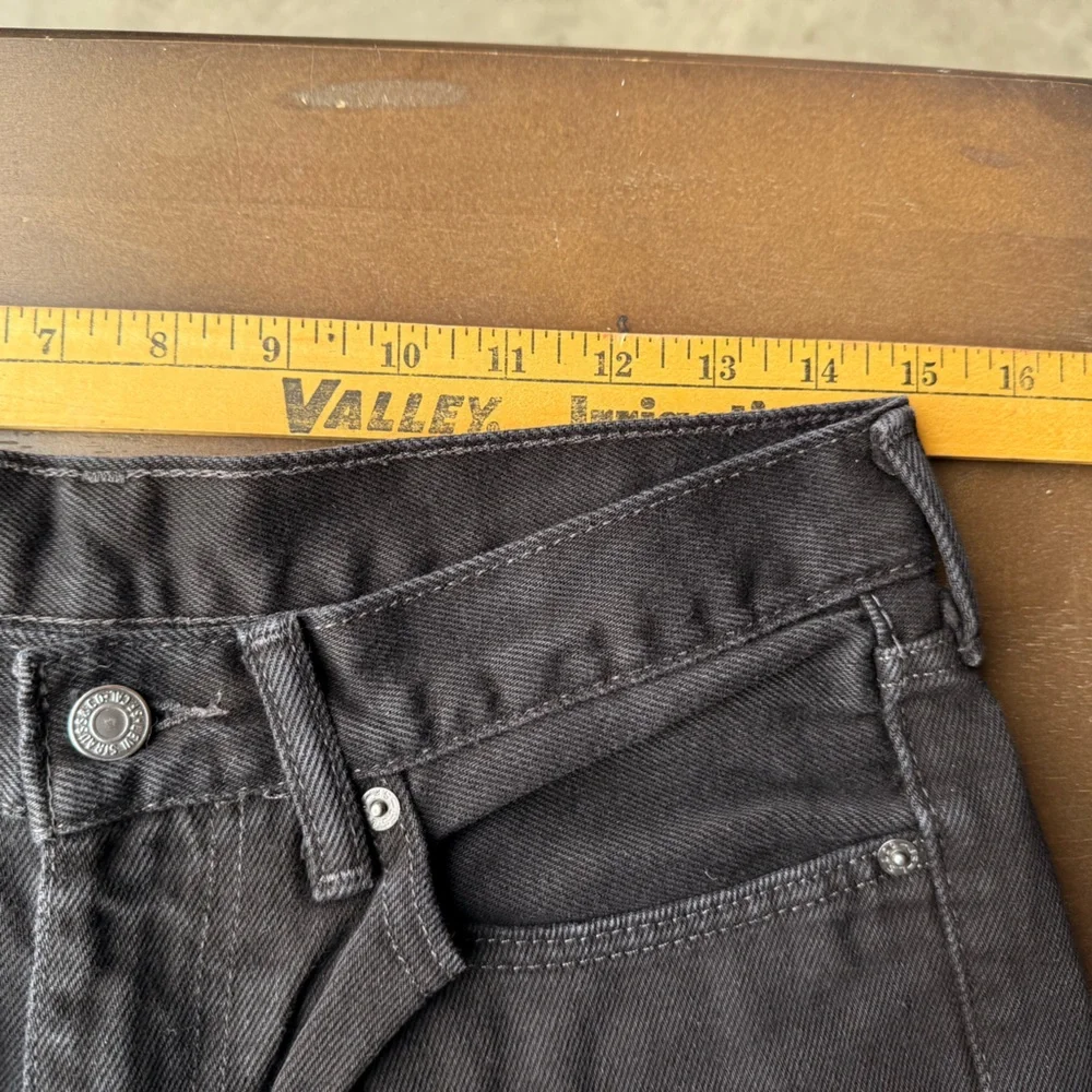 Levi’s 505 Men’s Jeans 32x34 Faded Black Denim‎ Mid Rise Straight Leg Dark Wash